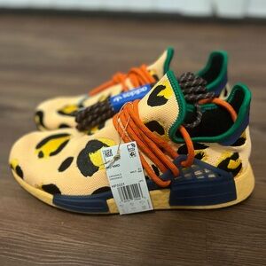 Adidas HU NMD Pulse Amber Animal Print Pharrell Williams Men Size 9 New